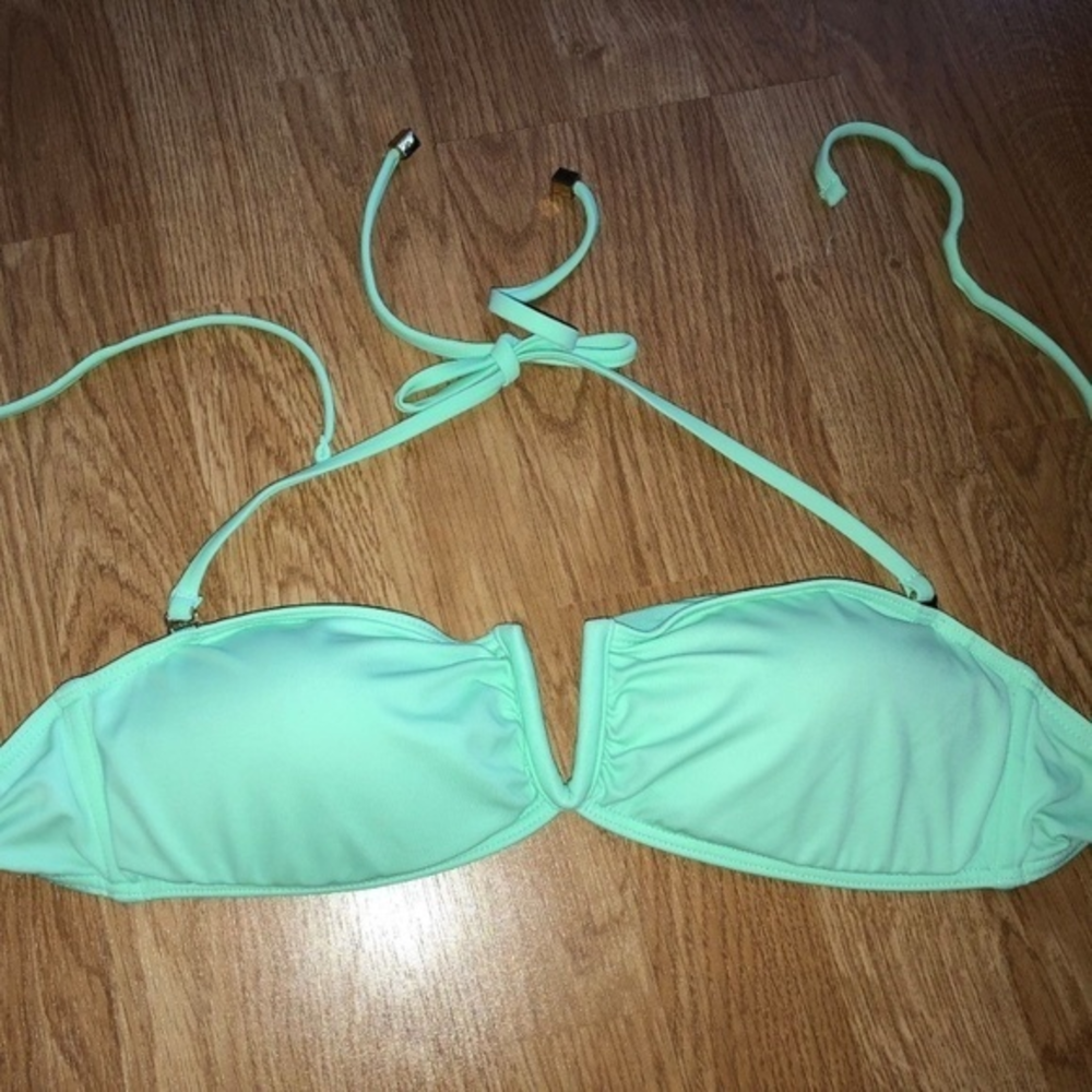 TOPSHOP Size 8 Bikini Top Green Underwire